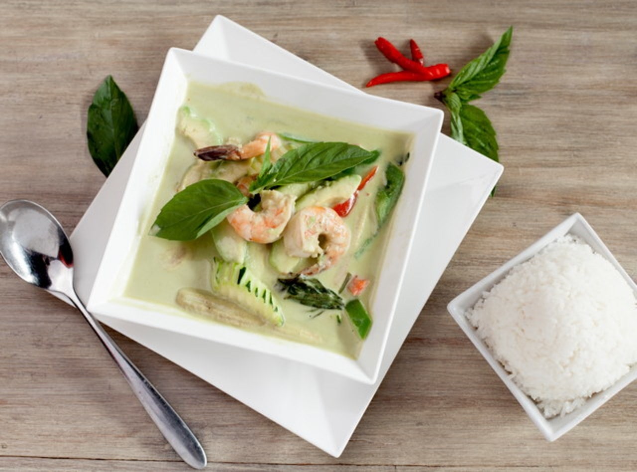 Prawn Avocado Curry Boxed Lunch by Chef Pik Kookarinrat