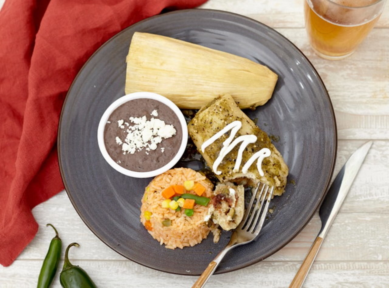 Chicken Tamales with Cactus Salad Boxed Lunch by Chefs Frankie & Edgar