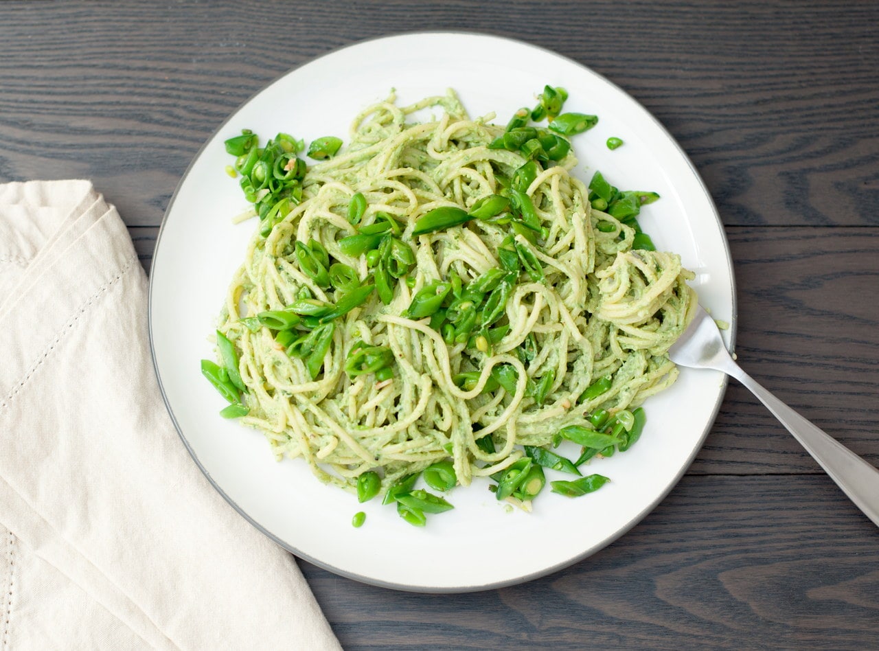 Hazelnut Pesto Spaghetti with Lemon Herb Chicken by Chef Jasmin Bell