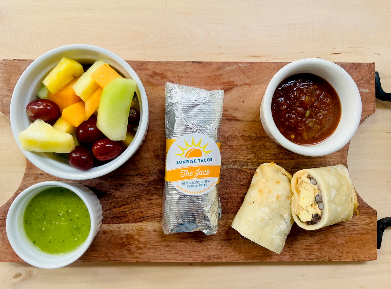 The Jack Breakfast Tacos and Fruit Cup by Chef Frankie Morales - ST