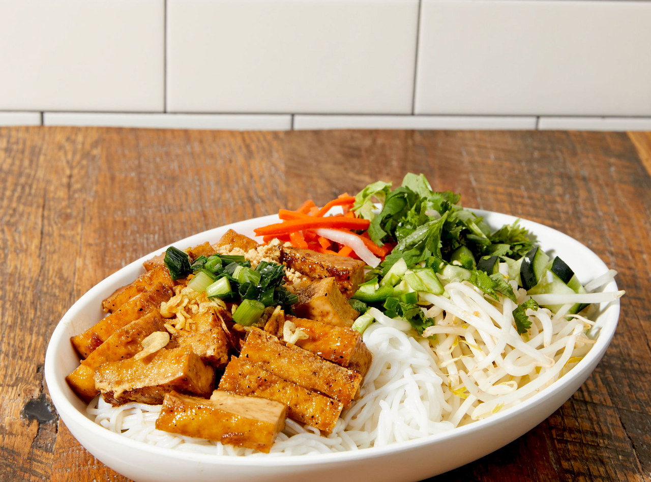 Sweet Dark Soy Tofu Vermicelli Bowl Boxed Lunch by Chef Paul Nguyen