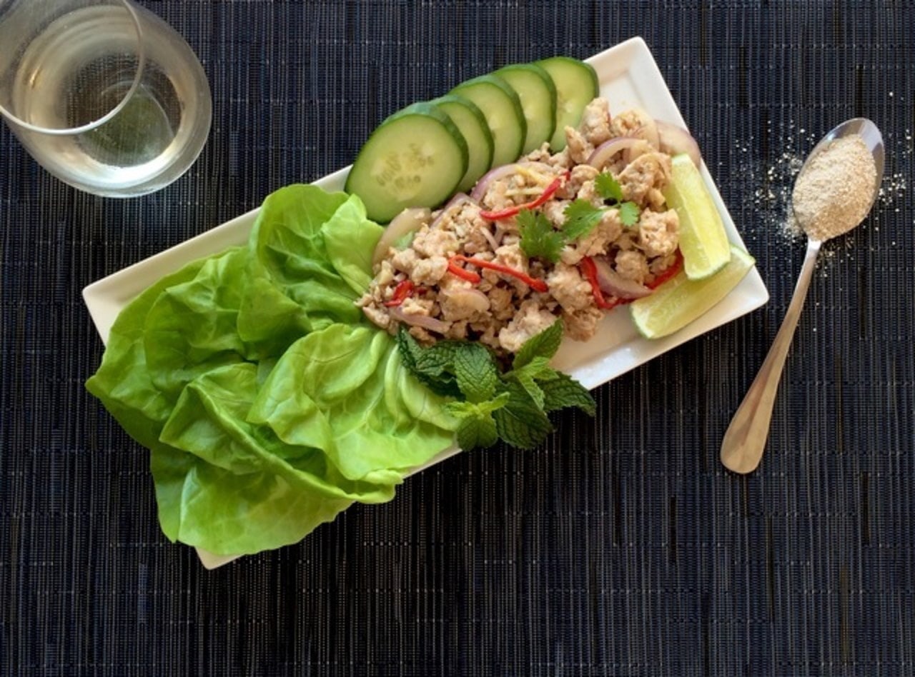 Thai Chicken Larb Salad by Chef Shane Robinson