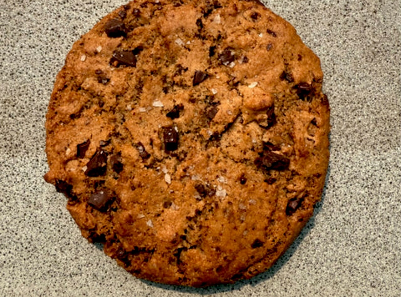 Mini Vegan Salted Dark Chocolate Chunk Cookie by Heidi Finley