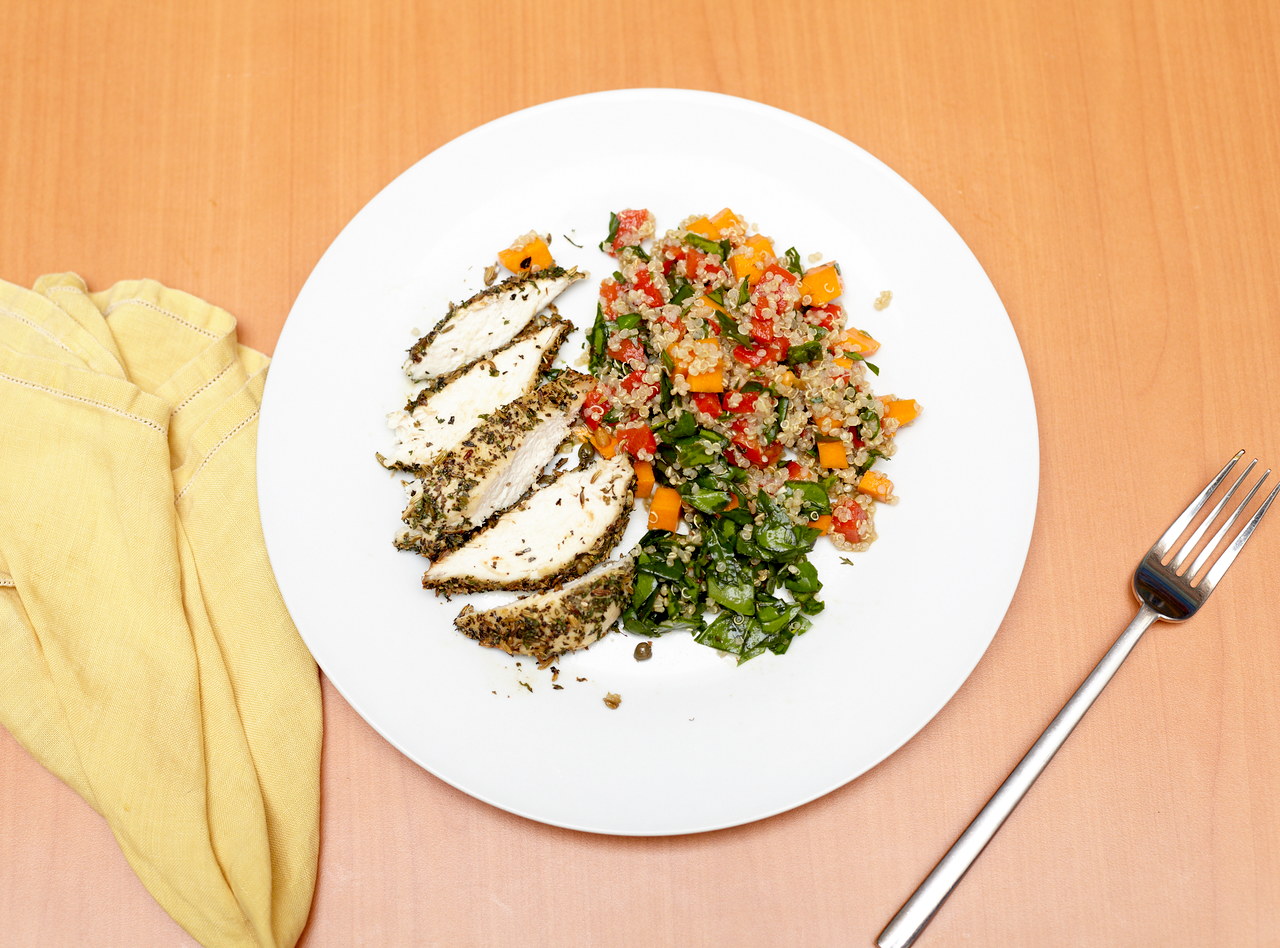 Lemon Fennel Chicken with Quinoa Salad by Chef Jesse & Ripe Catering Team