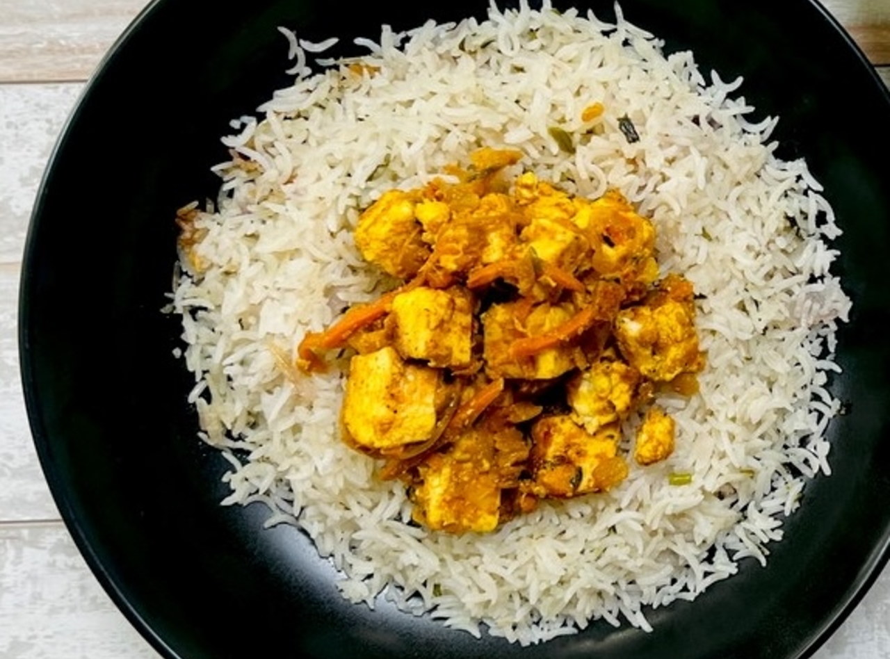 Gluten Free Paneer Masala Rice Bowl by Chef Anubha Singh - Bellevue