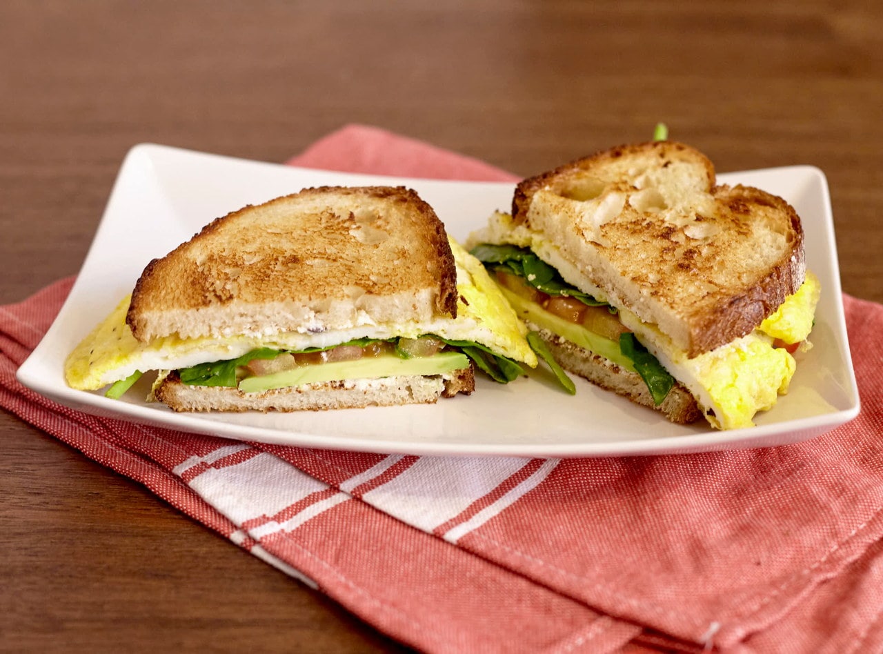 Gluten Free Veggie Egg Breakfast Sandwich by Chef Lilly Gjekmarkaj