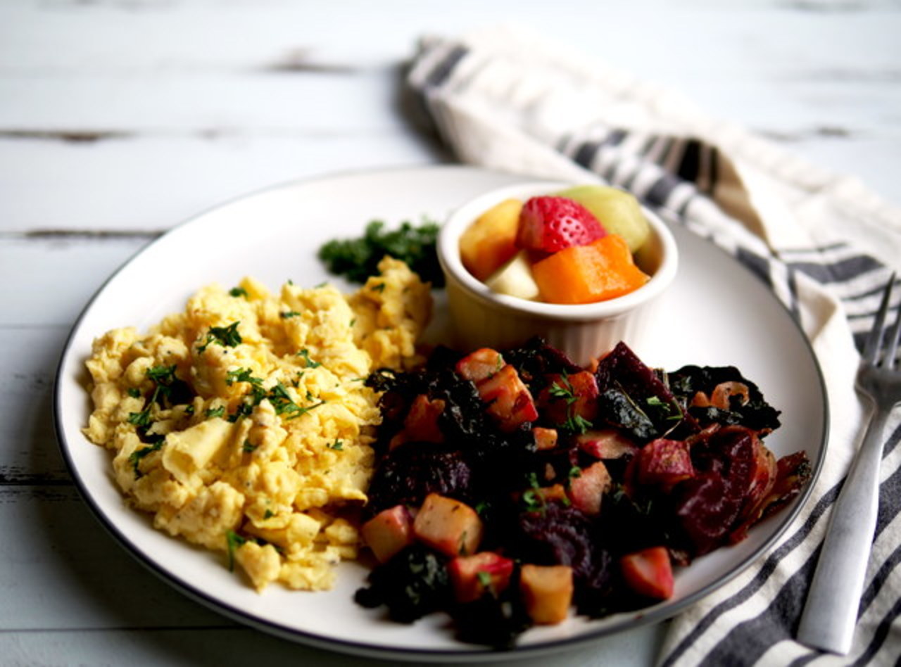 Kale and Potato Hash Boxed Lunch by Ripe Catering