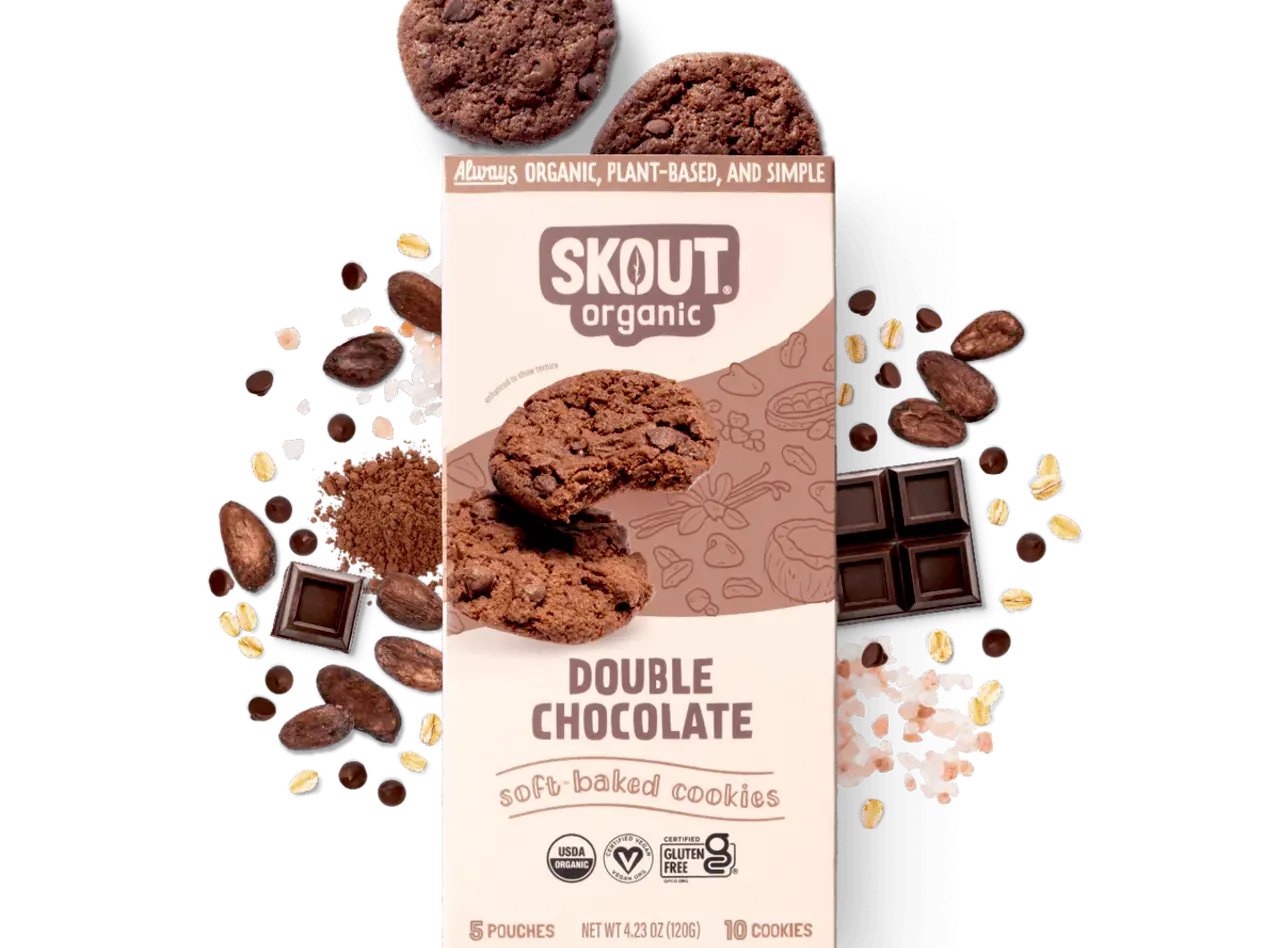 Double Chocolate Vegan Gluten Free Skout Organic Soft Baked Cookie by Mighty-O Donuts - Downtown