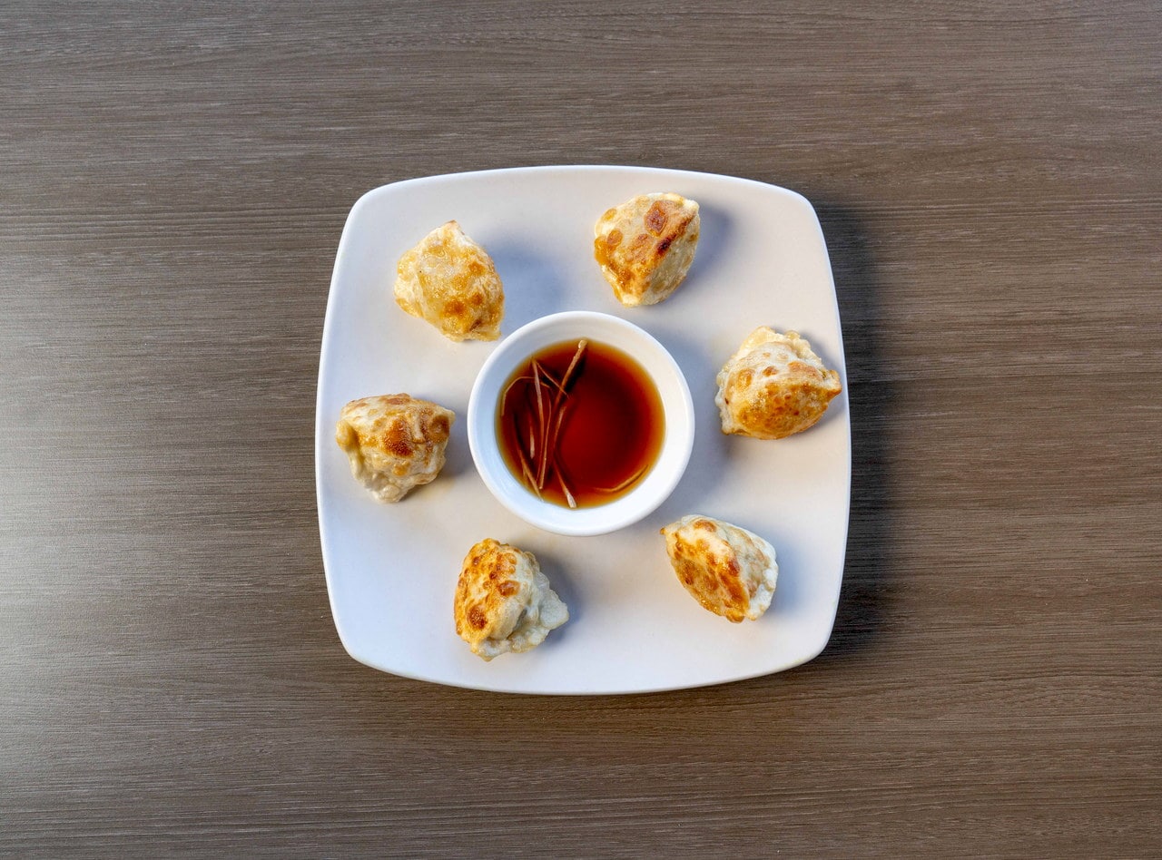 Pan-fried Chicken Dumplings by Chef James Zhou