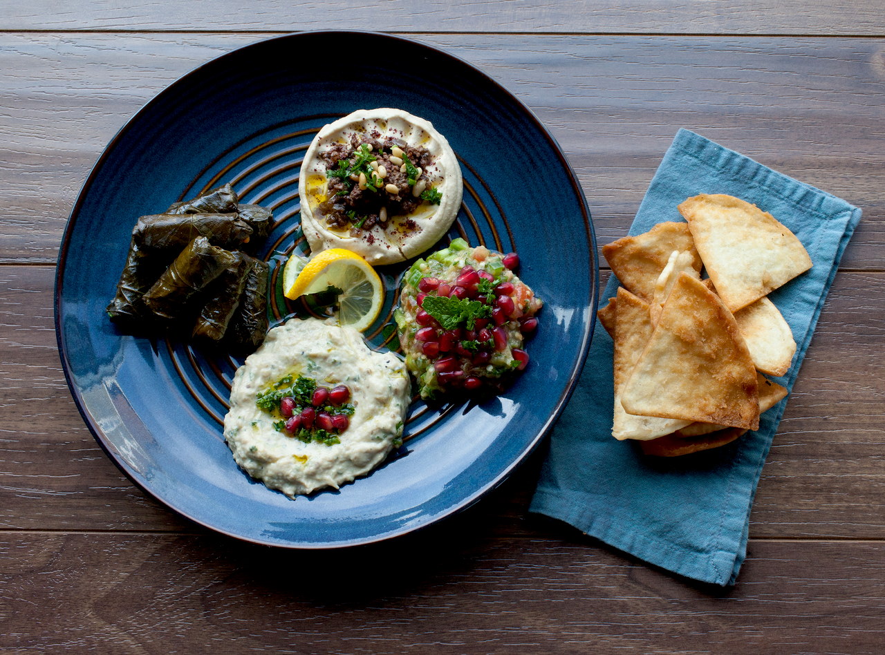Middle Eastern Mezze Platter with Lamb by Chef Taylor Cheney