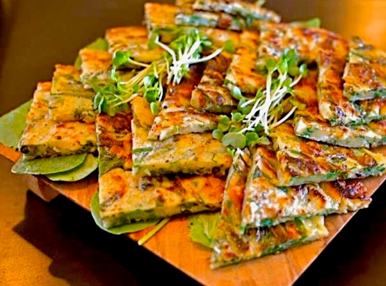 Chive and Vegetable Pancakes by Chef Kay Kim