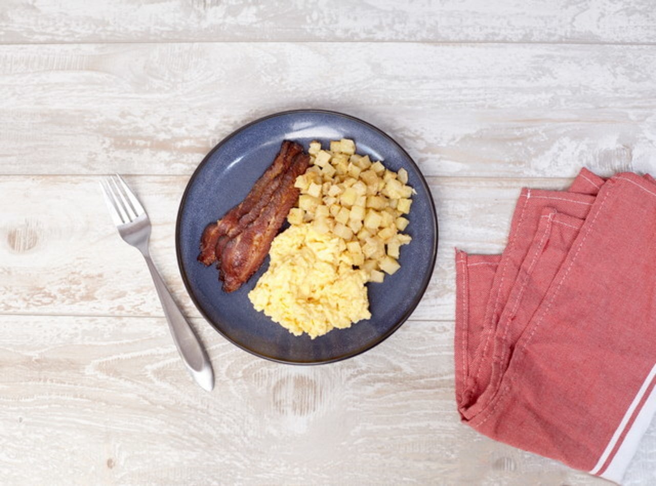 DEPRECATED Camlin's Cheesy Eggs, Bacon, and Roasted Potatoes by Chef Natalie Lamberjack