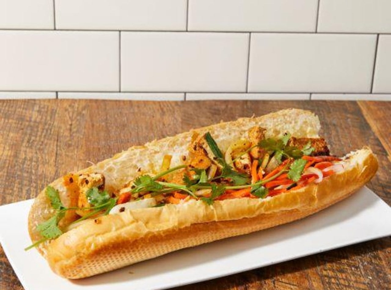 Vegan Sweet Dark Soy Tofu Banh Mi by Chef Paul Nguyen