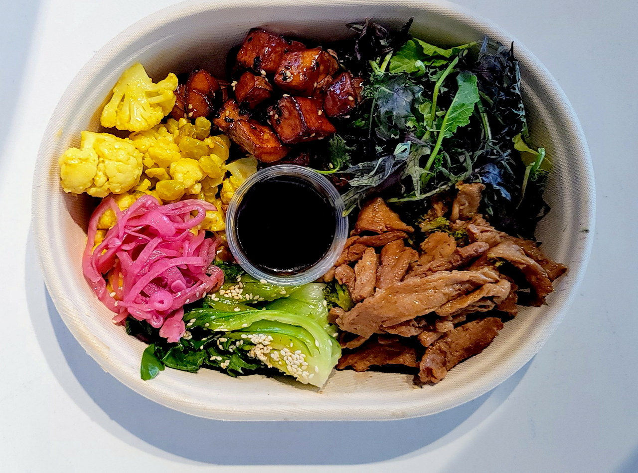 Shio Koji Chicken Bloom Salad Boxed Lunch by Chef Carlos Beltre