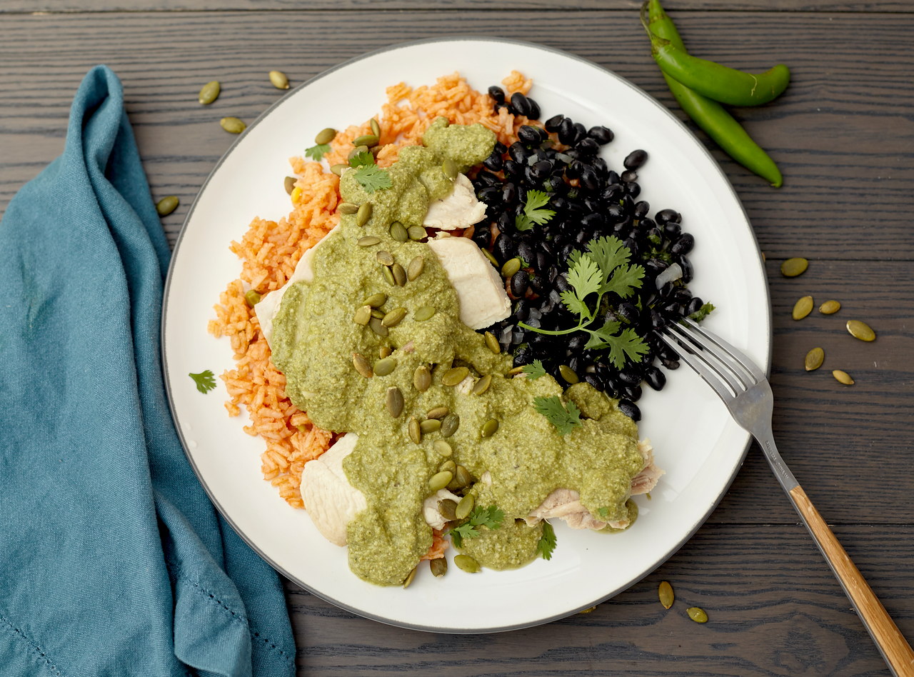 Pollo con Mole Verde by Chef Frankie Morales - Cocina MX32