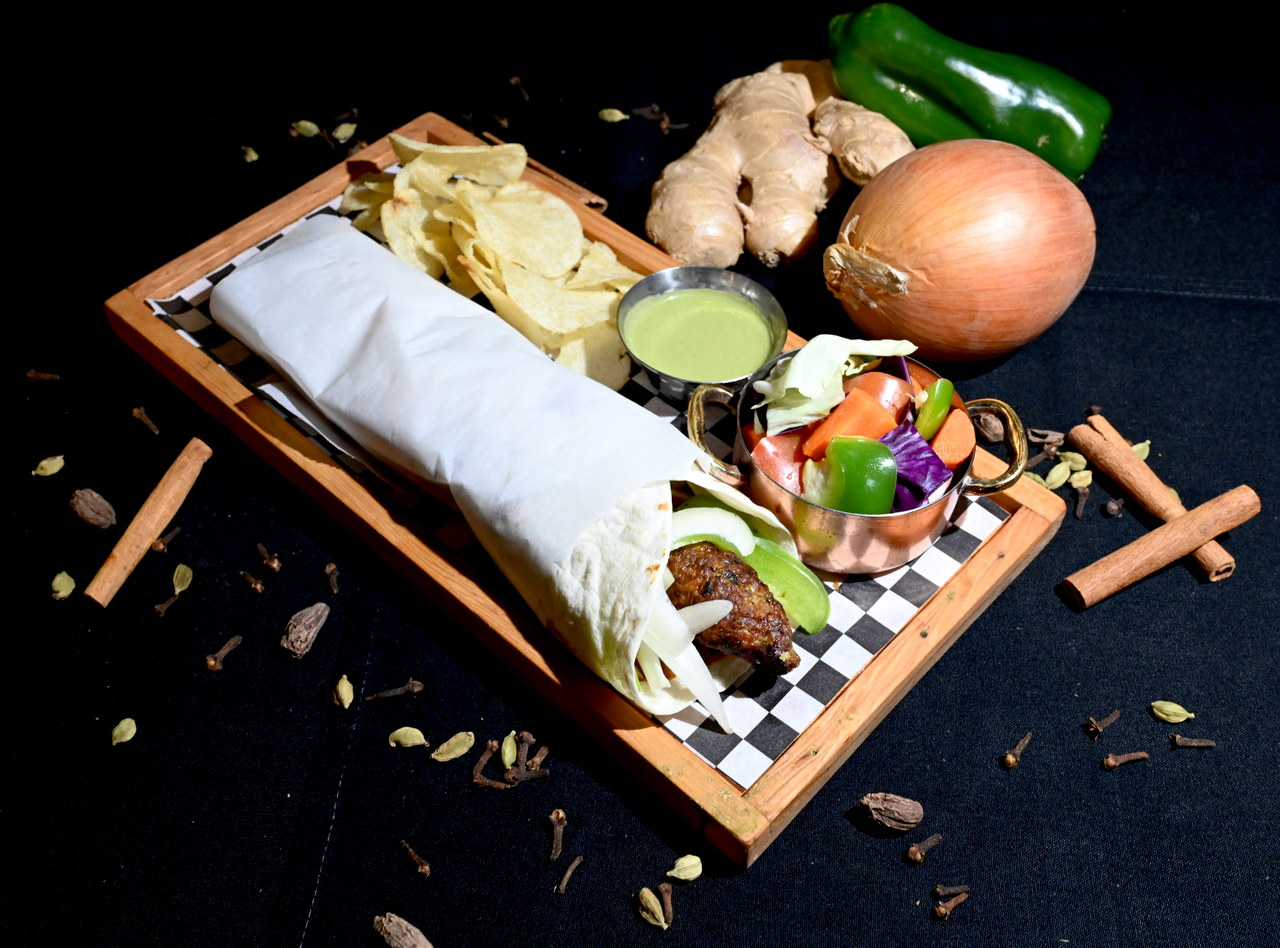 Lamb Kolkata Kati Kebab Roll Meal by Chef Sunit Sharma