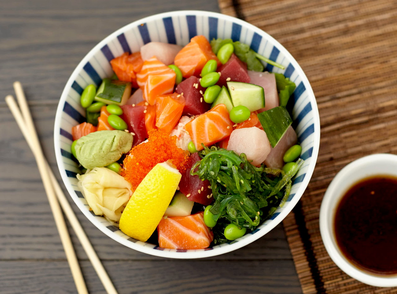 Sashimi Bowl with Hawaiian Vinaigrette by Chef Hideaki Taneda
