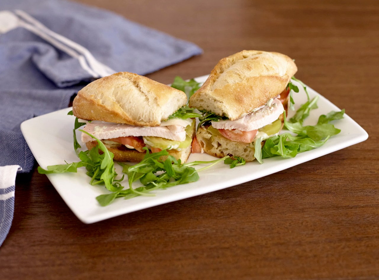 Turkey Pesto Baguette Boxed Lunch by Chef Lilly Gjekmarkaj